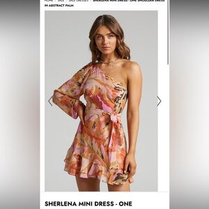 NWT Showpo Sherlena Mini Dress One Shoulder